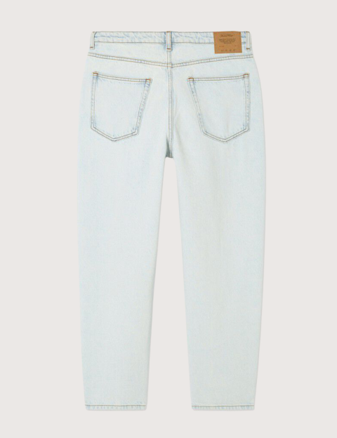 American Vintage Jean Homme Droit Taille Basse Joybird Bleu Clair - 9