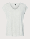 PIECES T-shirt Femme Manches Courtes Alice Glitter Gris - 2