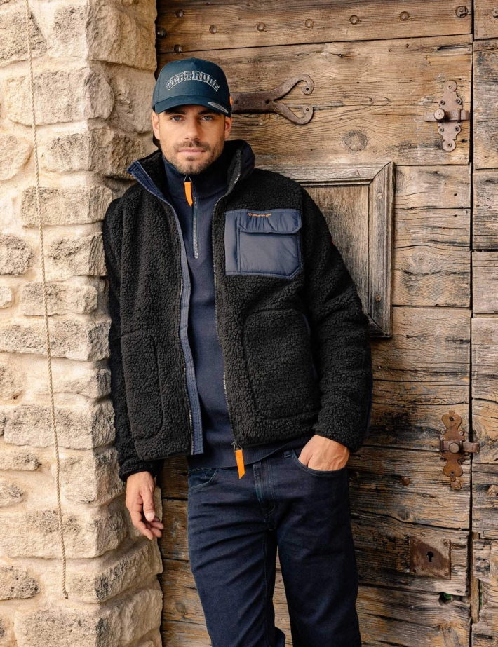 GERTRUDE Casquette Trucker Billy College Bleu Marine - 2