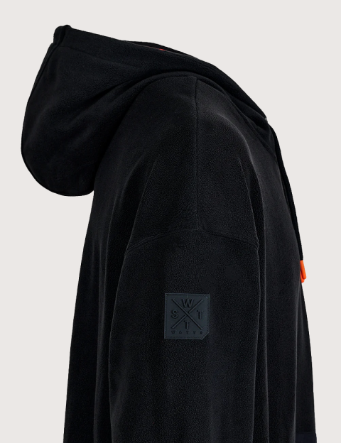 WATTS Sweat Polaire Play Noir Orange Fluo - 8