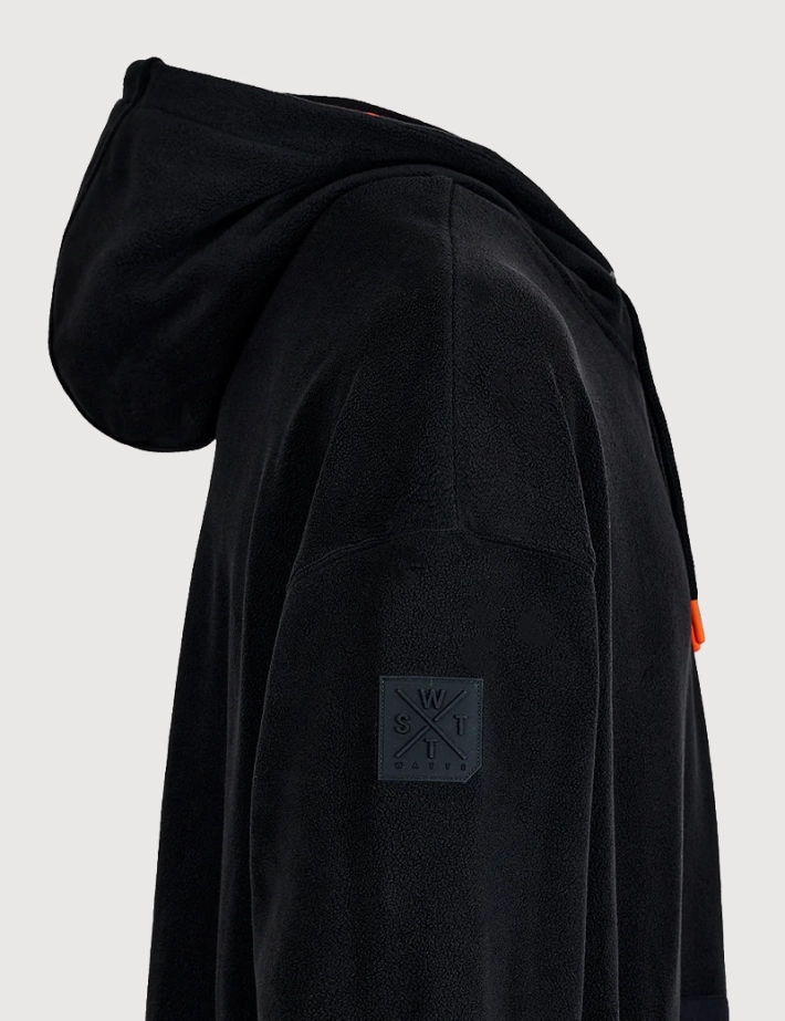 WATTS Sweat Polaire Play Noir Orange Fluo - 8