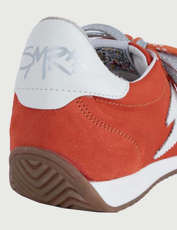 SEMERDJIAN Baskets Basses June D479 Double Lacets Daim Orange SS26 - 3