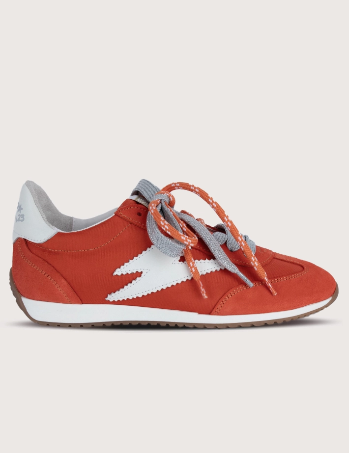 SEMERDJIAN Baskets Basses June D479 Double Lacets Daim Orange SS26