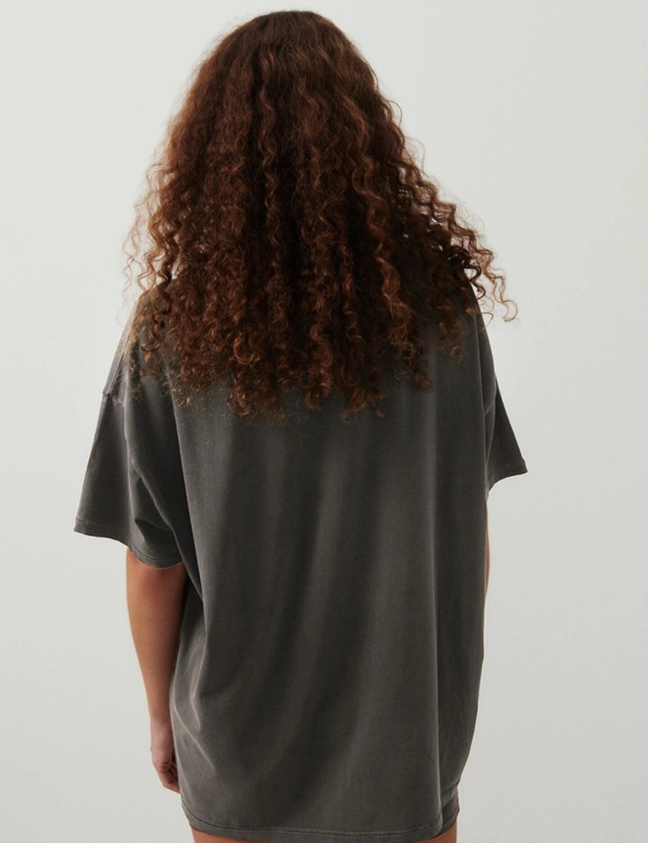 American Vintage T-shirt Femme Col U Pymaz Carbone Vintage - 8
