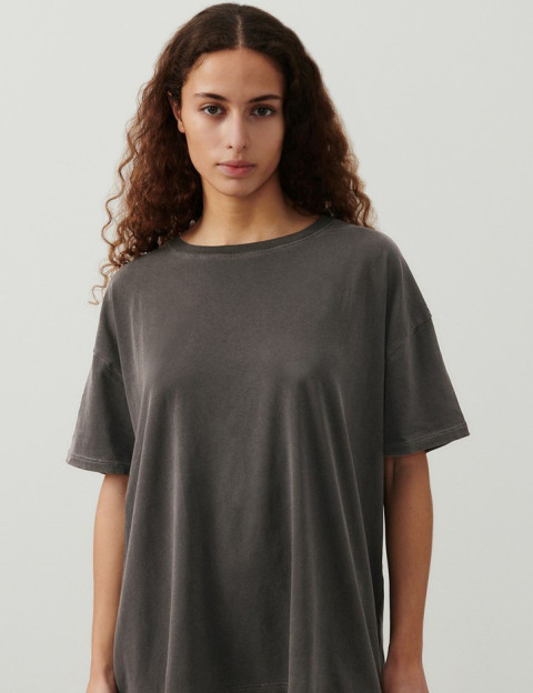 American Vintage T-shirt Femme Col U Pymaz Carbone Vintage - 10
