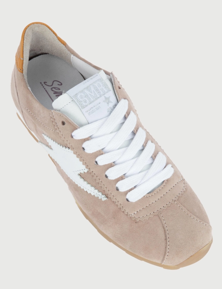 SEMERDJIAN Baskets Basses Cassie D462 Daim Rose Poudré SS26 - 3