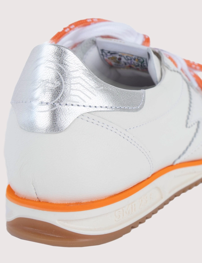 SEMERDJIAN Baskets Basses Joyce D187 Double Lacets Blanc Orange SS26 - 2