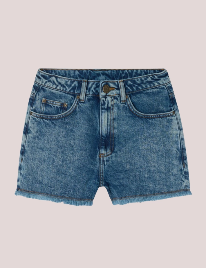 American Vintage Short Court Femme Joybird en Jean Stone