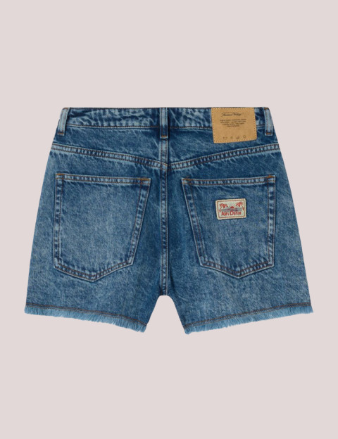 American Vintage Short Court Femme Joybird en Jean Stone - 5