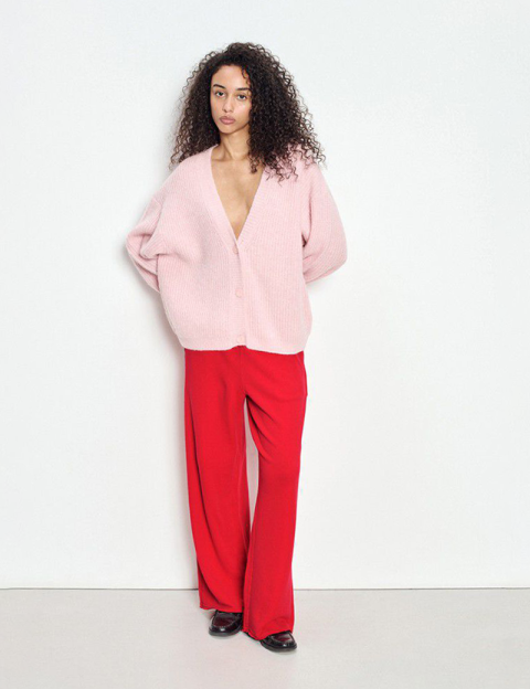 American Vintage Jogging Droit Femme Atubay Rouge Tomate - 6
