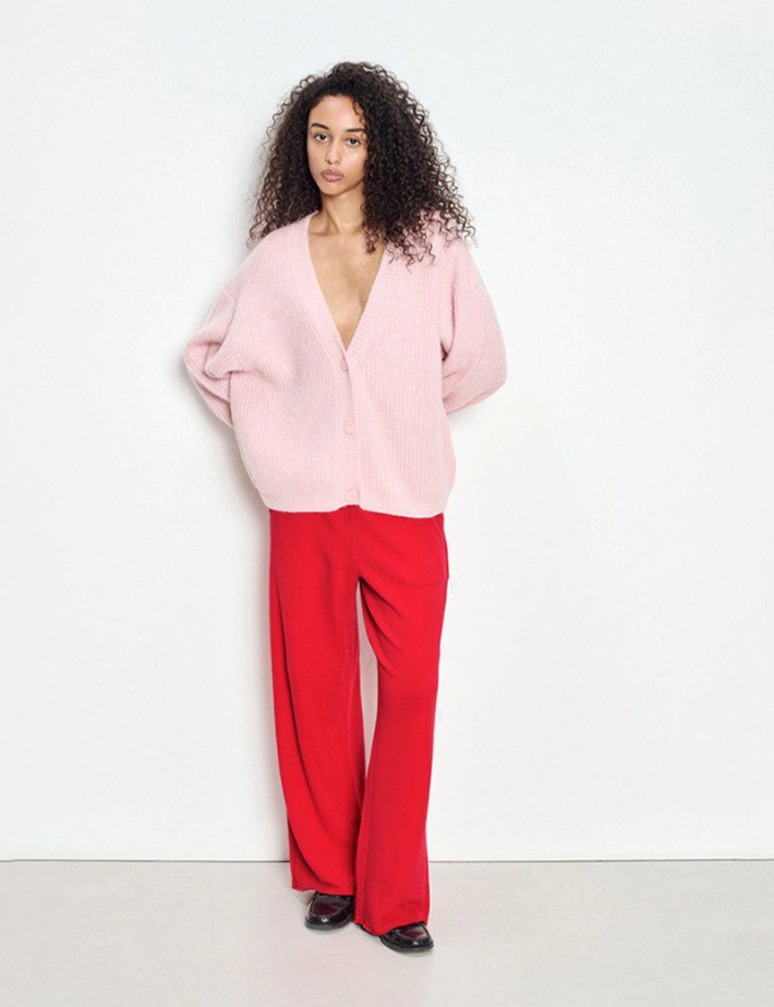 American Vintage Jogging Droit Femme Atubay Rouge Tomate - 6