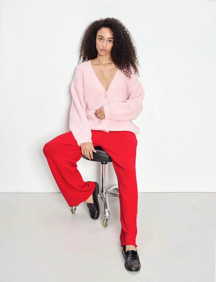 American Vintage Jogging Droit Femme Atubay Rouge Tomate - 7