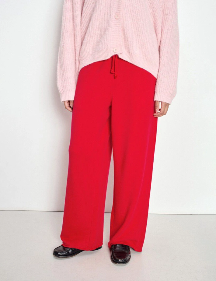 American Vintage Jogging Droit Femme Atubay Rouge Tomate - 2