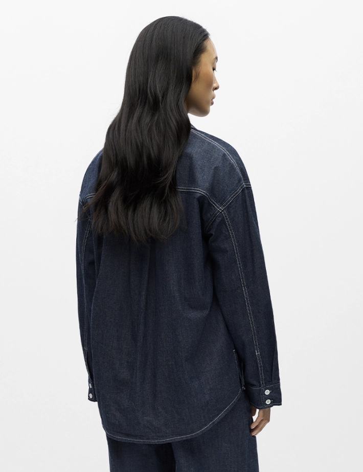 OBJECT Chemise Femme Gina Bleu Foncé Denim - 3