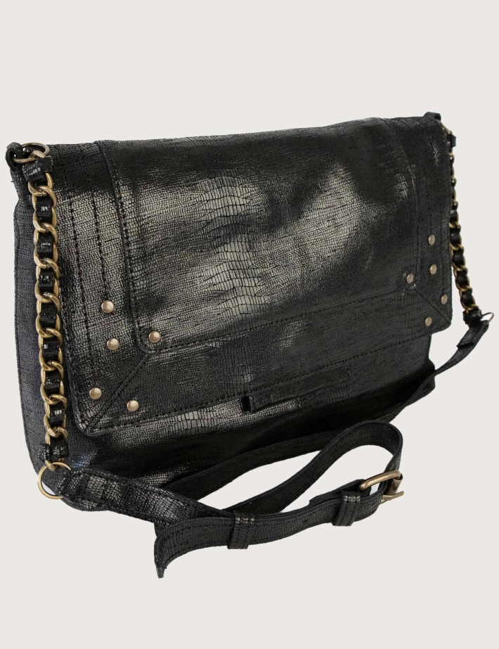 PIECES Sac Felizia Large Cross Body Noir Snake