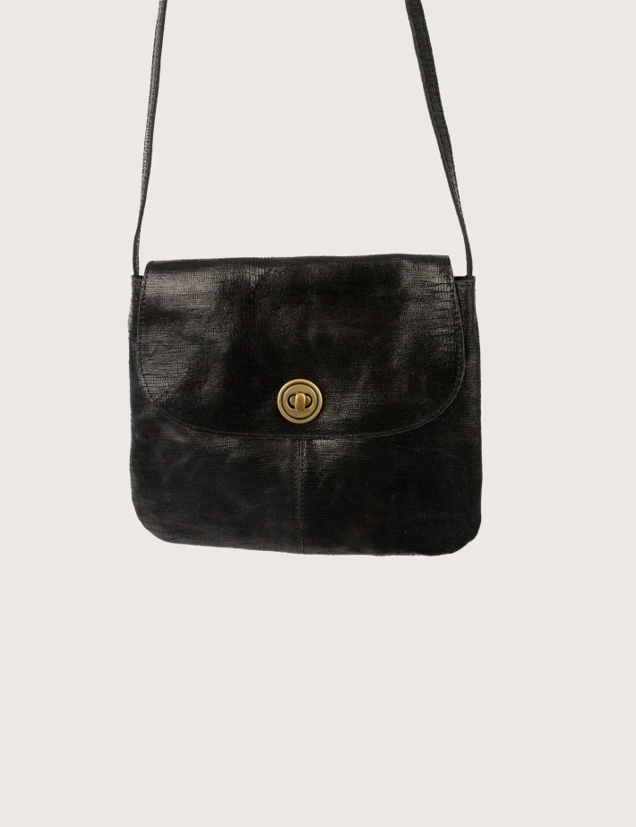 PIECES Sac Cuir Totally Large Party Noir snake