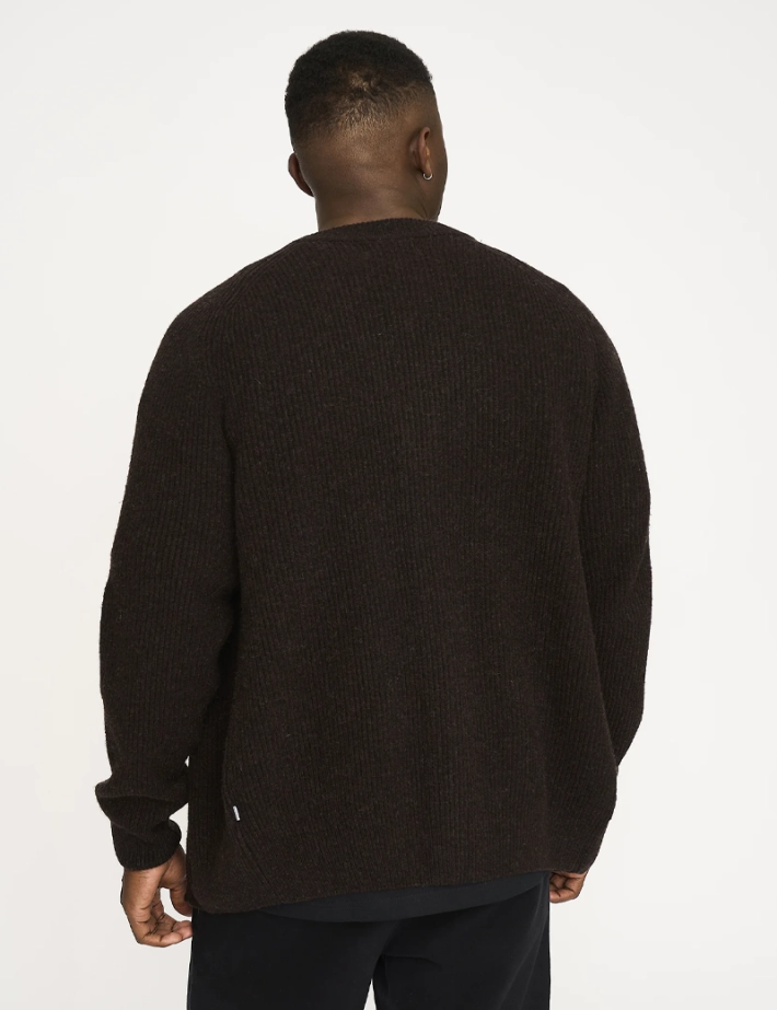 Resteröds Cardigan Homme en Maille Kyle Marron
