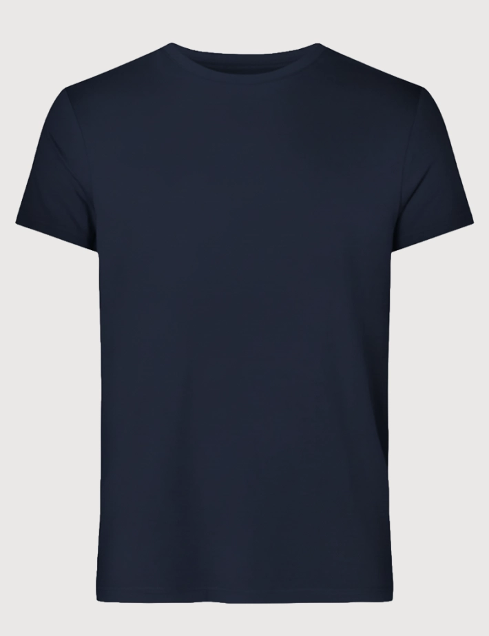 Resteröds T-shirt Homme Col Rond Bamboo Marine - 2
