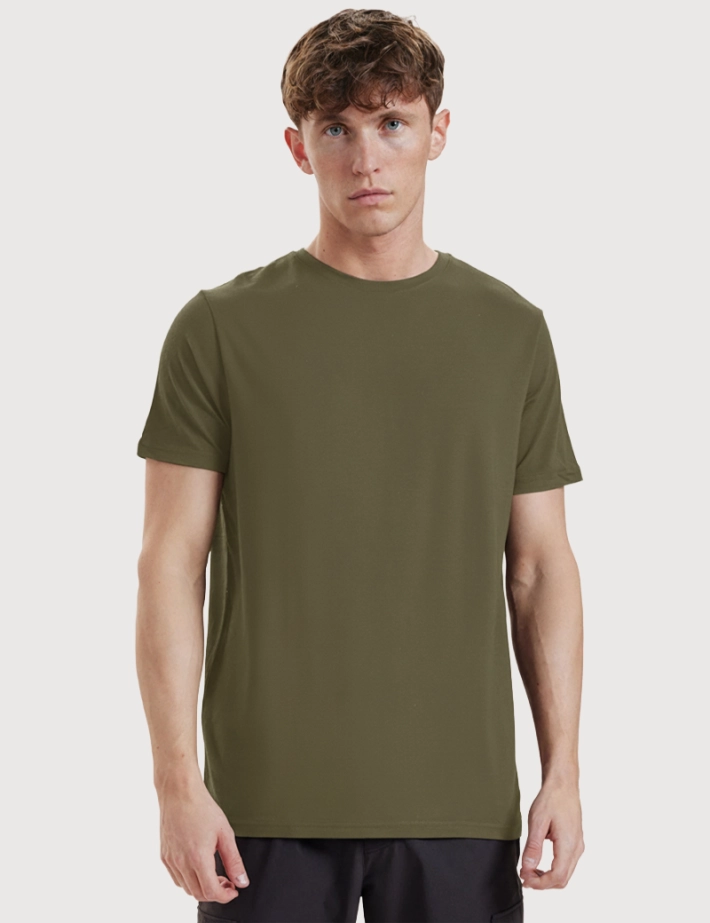Resteröds T-shirt Homme Col Rond Bamboo Kaki - 2