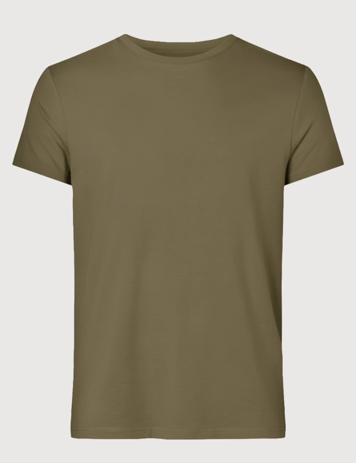 Resteröds T-shirt Homme Col Rond Bamboo Kaki