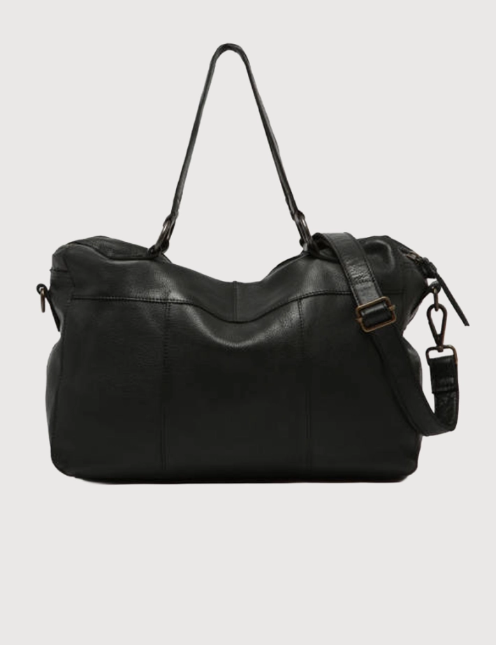 PIECES Sac à Main Fatima en Cuir Noir - 4