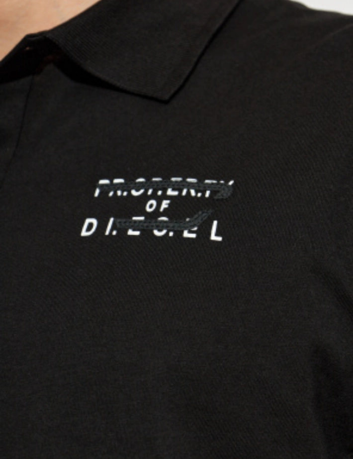 DIESEL Polo Homme Manches Courtes Rejust Logo Cœur V2 Noir - 5