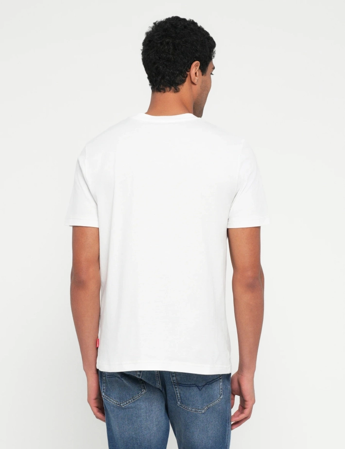 DIESEL T-Shirt Homme Adjust Logo Poitrine Blanc V9 - 6