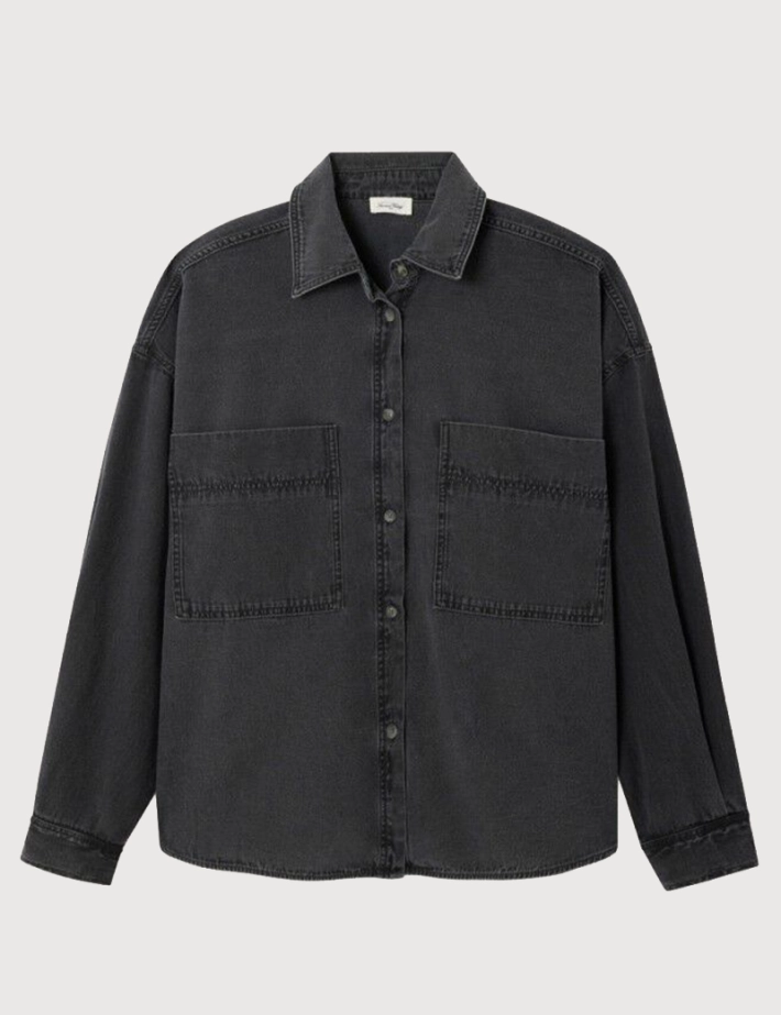American Vintage Chemise Homme Denim Jazy Noir