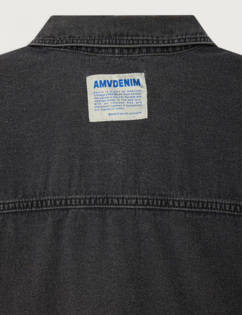 American Vintage Chemise Homme Denim Jazy Noir - 5