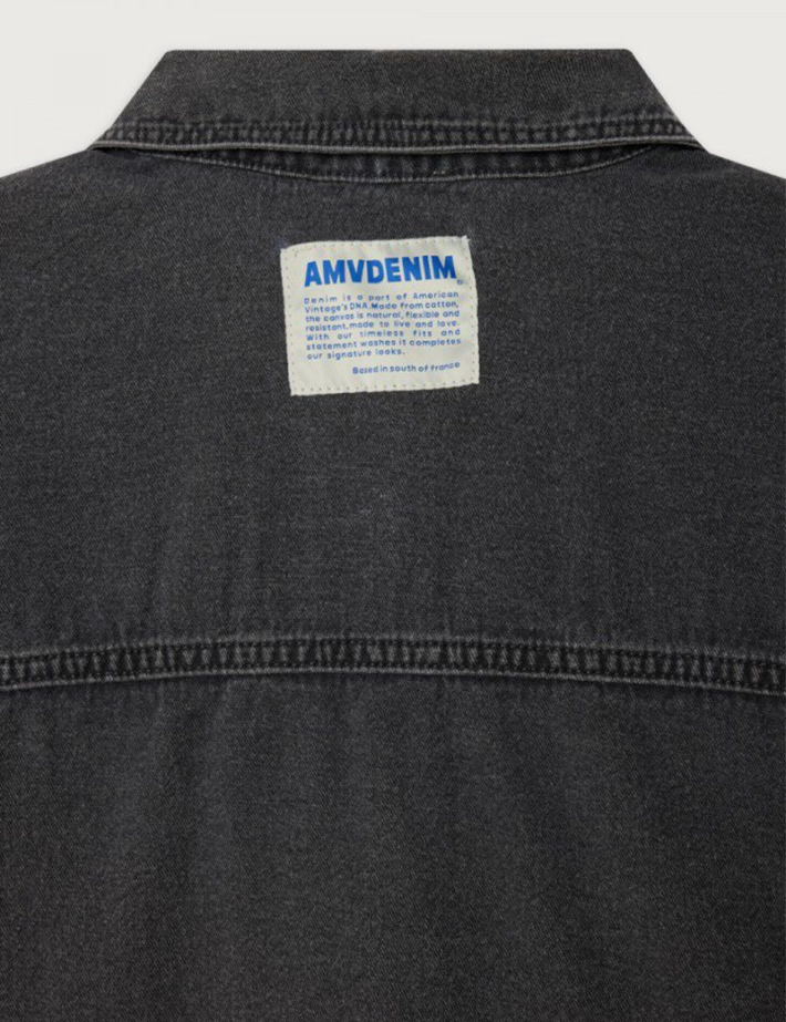 American Vintage Chemise Homme Denim Jazy Noir - 5