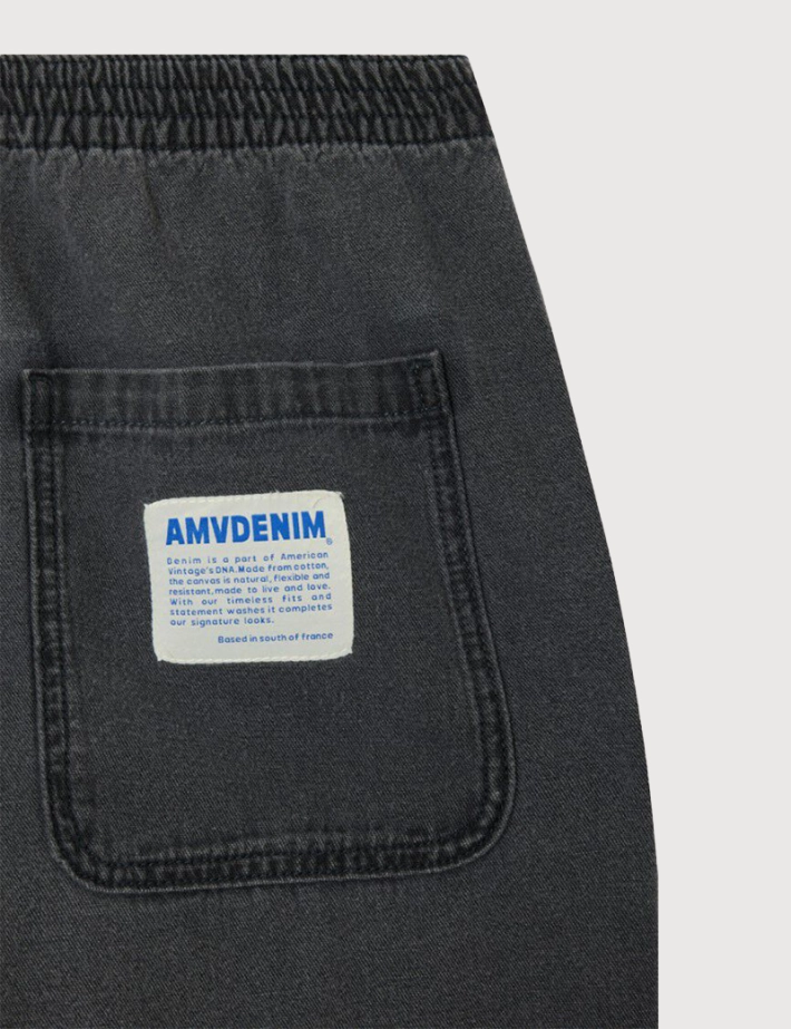 American Vintage Jogging Homme Denim Jazy Noir - 9