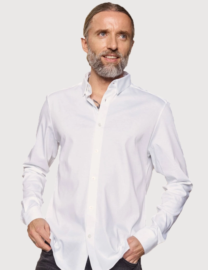 MOS MOSH Chemise Homme Manny Stretch Blanche - 2