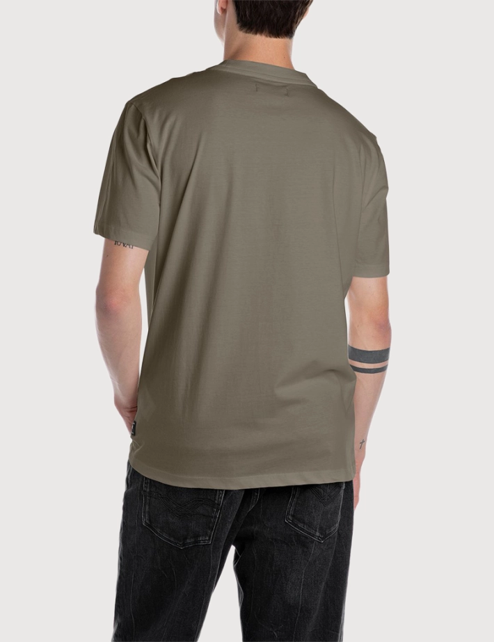 REPLAY T-Shirt Homme Manches Courtes Coupe Regular Kaki 759 - 2