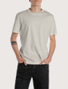 REPLAY T-Shirt Homme Manches Courtes Coupe Regular Beige 858 - 2