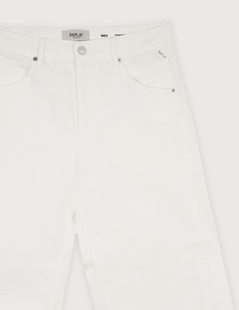 REPLAY Jean Femme Baggy Narja Blanc 011 - 4