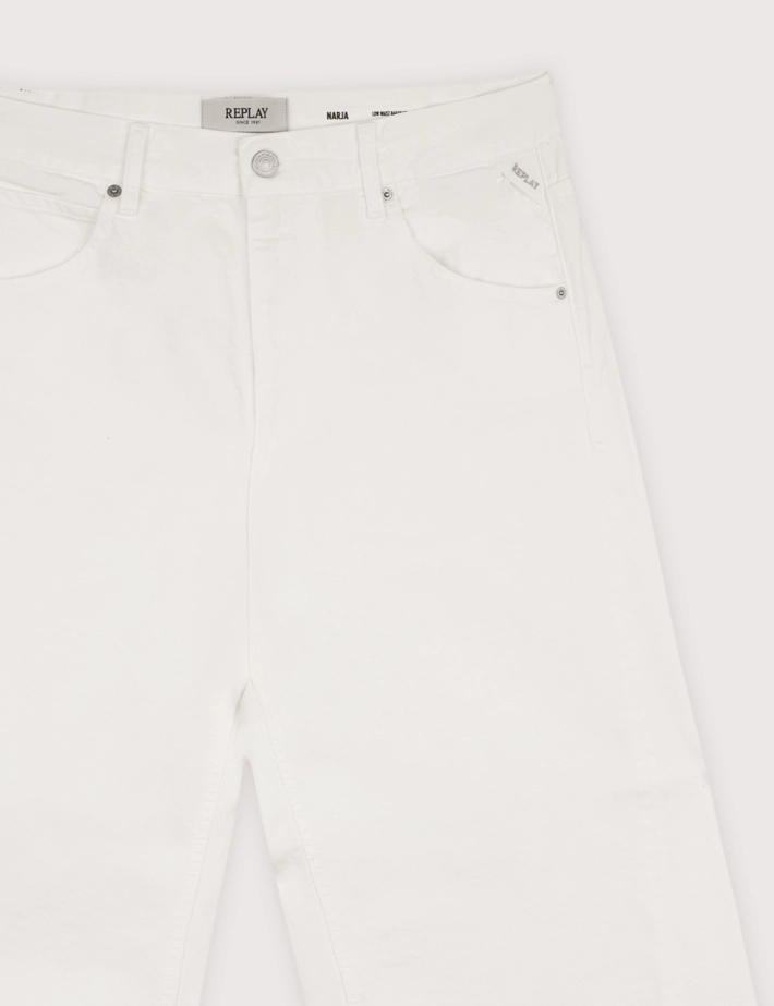REPLAY Jean Femme Baggy Narja Blanc 011 - 4