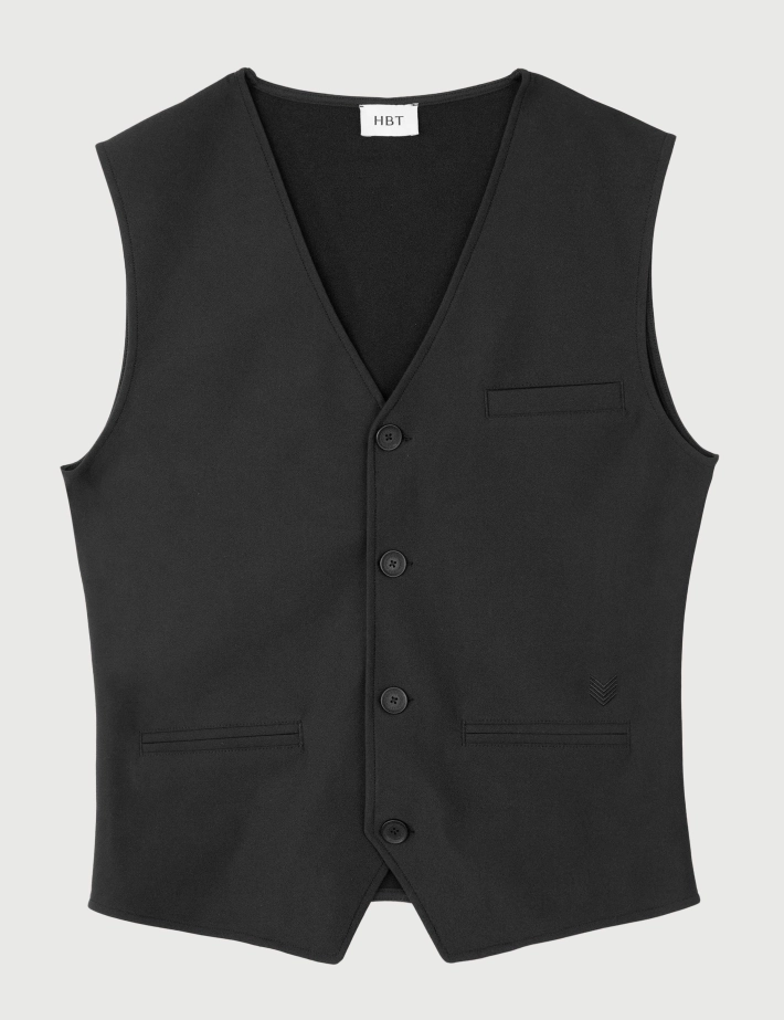 HBT DOUBLE FACE | YANN Gilet Homme Noir
