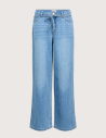 OBJECT Pantalon Femme Rosie Large Bleu Clair Denim
