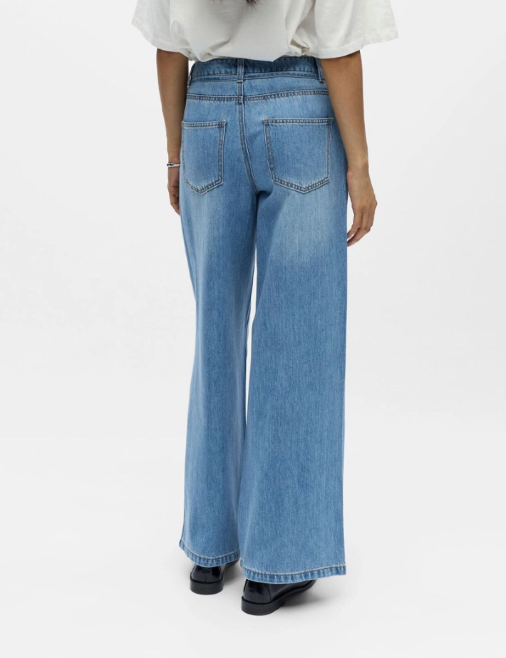 OBJECT Pantalon Femme Rosie Large Bleu Clair Denim - 3