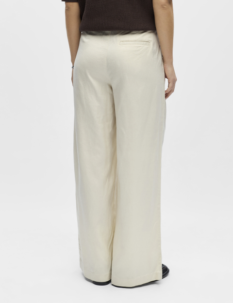 OBJECT Pantalon Femme Large Tuba Beige - 3
