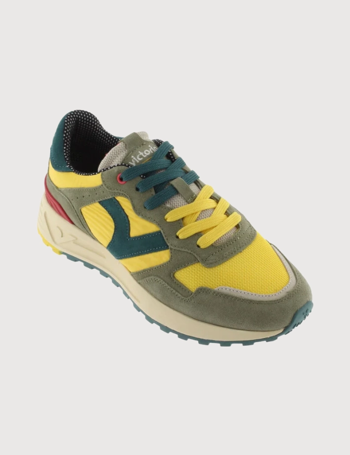 VICTORIA Baskets Homme Running Wing Evo Jaune Kaki - 4