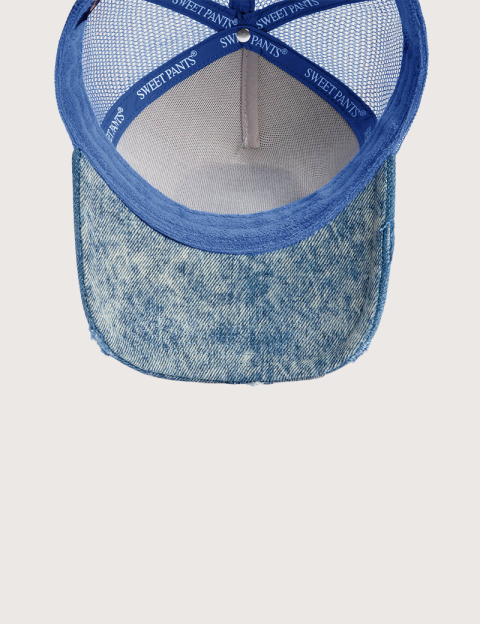 SWEET PANTS Casquette Patchwork Cap Bleu Electric Denim - 4