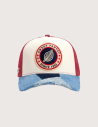 SWEET PANTS Casquette Patchwork Cap Rouge Denim