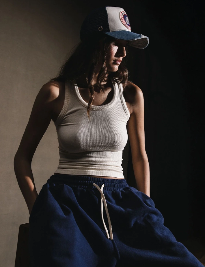 SWEET PANTS Casquette Patchwork Cap Marine Denim - 5