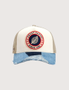 SWEET PANTS Casquette Patchwork Cap Beige Denim - 3