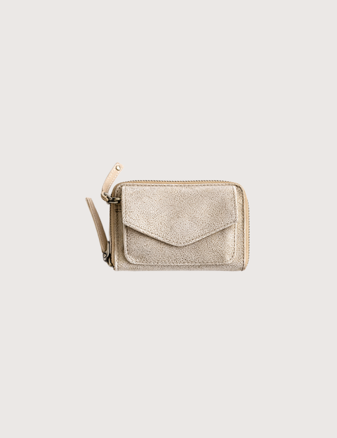 PIECES Portefeuille Naina Cuir Gold