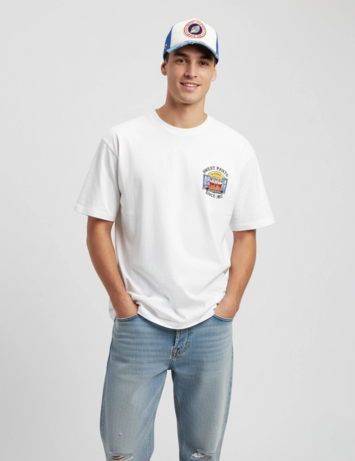 SWEET PANTS Casquette Patchwork Cap Bleu Electric Denim - 5