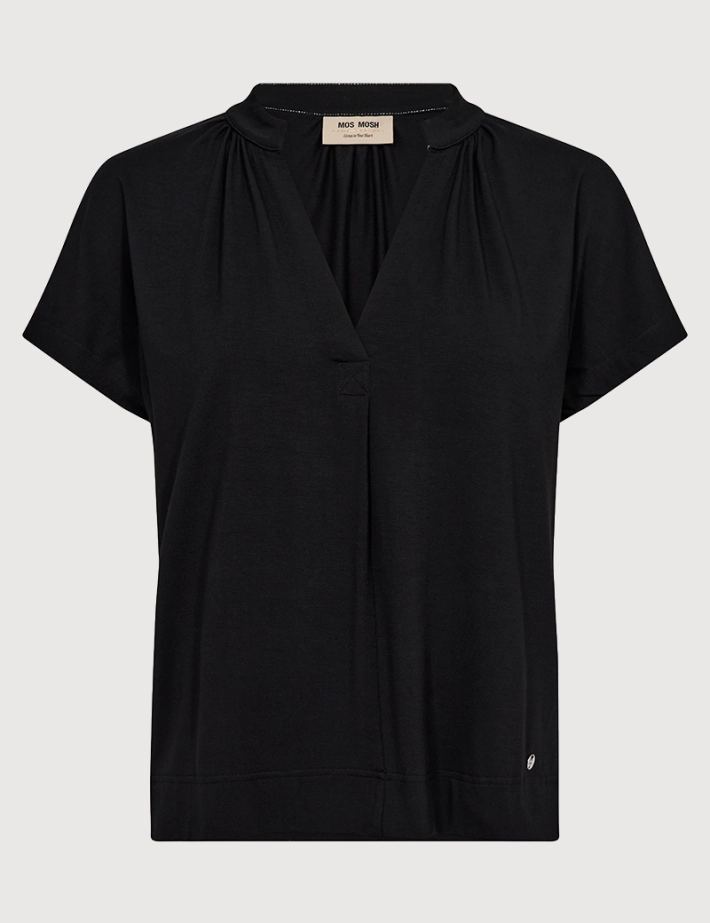 MOS MOSH Blouse Femme Col V Shira Noir