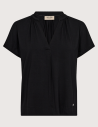 MOS MOSH Blouse Femme Col V Shira Noir