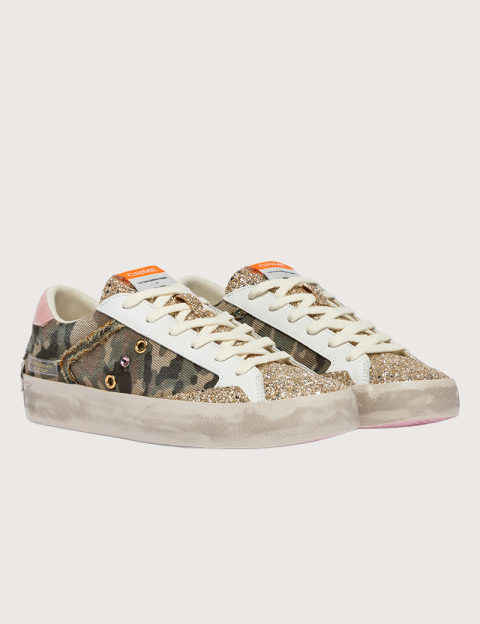 Crime London Baskets Femme Distressed Kaki Militaire - 2